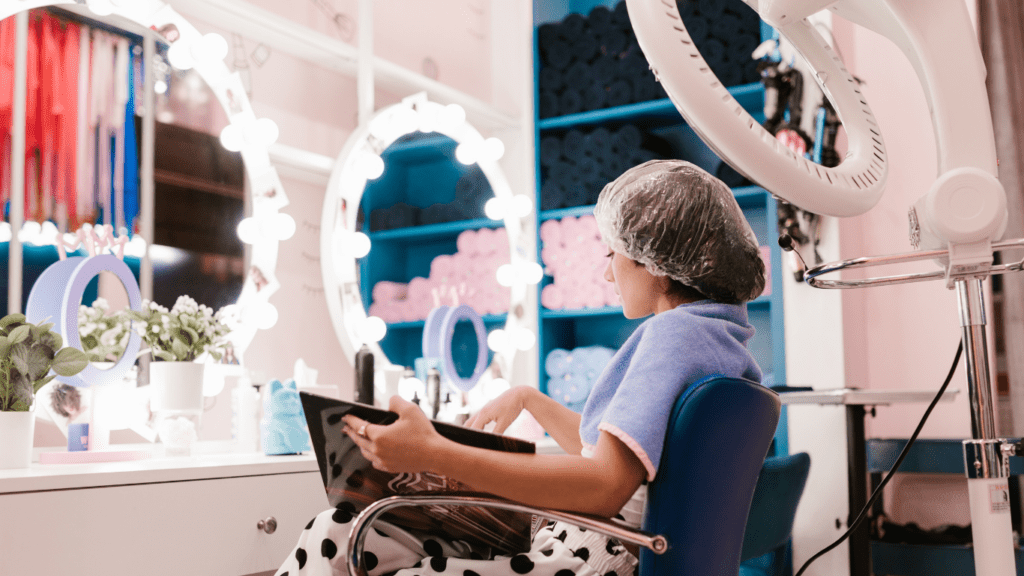 woman in salon