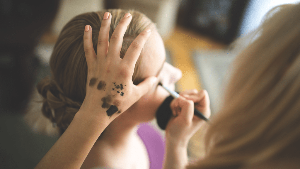 Woman doing make up